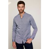 Tudors Slim Fit Uzun Kollu Hakim Yaka Pamuklu Kolay Ütü Erkek Gri Gömlek