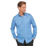 Tudors Slim Fit Uzun Kollu Kolay Ütü Teri Emen Nefes Alan Doku Kravatlık Dört Mevsim Indigo Erkek Gömlek - 2XL