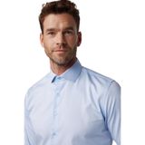 TUDORS Slim Fit Uzun Kollu Koton Saten Premium Gömlek, S, DR220025-LB1, Mavi, Erkek