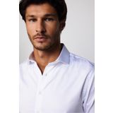 Tudors Slim Fit Uzun Kollu Koton Saten Premium Seri Beyaz Erkek Gömlek