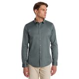 TUDORS Slim Fit Uzun Kollu Likralı Düz Pamuk Saten Gömlek Petrol Yeşil, XXL, DR200135-303, Petrol Yeşil, Erkek