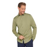 TUDORS Slim Fit Uzun Kollu Likralı Düz Pamuk Saten Gömlek, XXL, DR200135-302, Yeşil, Erkek