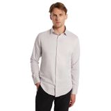Tudors Slim Fit Uzun Kollu Pamuklu Düz Erkek Bej Gömlek - XL
