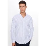 TUDORS Slim Fit Uzun Kollu Pamuklu Hakim Yaka Gömlek, L, DR220080-351, Beyaz, Erkek