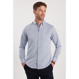 TUDORS Slim Fit Uzun Kollu Pamuklu Oxford Gömlek Açık Mavi, XXL, DR17132-138, Açık Mavi, Erkek