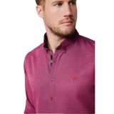 TUDORS Slim Fit Uzun Kollu Pamuklu Oxford Gömlek, M, DR220009-231, Bordo, Erkek