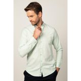 TUDORS Slim Fit Uzun Kollu Pamuklu Oxford Gömlek, M, DR220009-502, Mint, Erkek