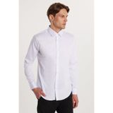 TUDORS Slim Fit Uzun Kollu%100 Koton Saten Premium Gömlek, DR220115-01