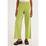 Tudors Standart Fit Geniş Paça Double Pantolon, M, PN250020, Yeşil, Kadın