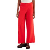 TUDORS Standart Fit Geniş Paça Double Pantolon, S, PN250020, Kırmızı, Kadın