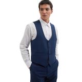 TUDORS Standart Fit Normal Kesim Düz Fleto Cepli Yelek, L, Standart Fit Fleto Cepli Yelek, Lacivert, Erkek