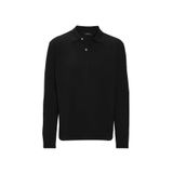 TUDORS Standart Fit Polo Yaka Uzun Kollu Pamuklu T-shirt, S, TS250002, Siyah, Erkek