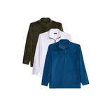 TUDORS Unisex 3'lü Paket Polar Sweatshirt, M, SW250039, Haki-Ekru-İndigo, üniseks-yetişkin