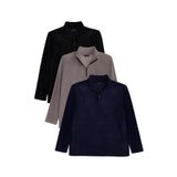 TUDORS Unisex 3'lü Paket Polar, XL, SW250039, Lacivert-Gri-Siyah, Erkek