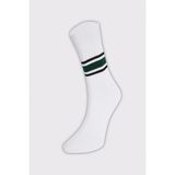 Tudors Unisex Çizgili Siyah Kolej Tenis Çorabı - 40 - 45