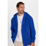 TUDORS Unisex Kapüşonlu Sweatshirt Relax Fit Pamuklu İçi Polarlı Çift Cepli Fermuarlı, XXL, SW240013, Koyu Lacivert, üniseks-yetişkin