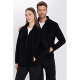 TUDORS Unisex Polar Hırka, XL, SW250003, Siyah, Erkek