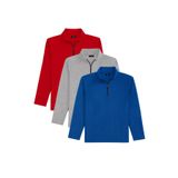 TUDORS Unisex Polar Sweatshirt Mavi-Gri-Kırmızı, M, SW250039, Mavi-Gri-Kırmızı, Erkek