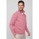 Tudors Unisex Relax Fit Rahat Kesim Pamuklu İçi Polarlı Yarım Fermuarlı Lila Dik Yaka Sweatshirt