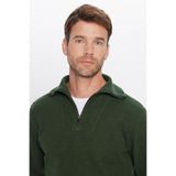 TUDORS Unisex Relax Fit Yarım Fermuarlı Sweatshirt, L, SW240006-84, Yeşil, üniseks-yetişkin