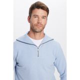 TUDORS Unisex Relax Fit Yarım Fermuarlı Sweatshirt, XL, SW240006-84, Mavi, üniseks-yetişkin