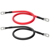 TUELETFU 8 AWG Pil Kablosu 8 Ayar Güç Dönüştürücü Kabloları 1,5 cm Pabuçlarla Her İki Uç Güneş Botu Deniz RV Araba için 2 Paket (1 FT)