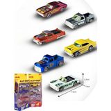 Tuengi Store 4'lü Metal Araba Vintage Klasik Model Nostaljik Diecast Araba Seti - Çok Renkli