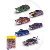 Tuengi Store 5'li Metal Araba Vintage Klasik Model Nostaljik Diecast Araba Seti - Çok Renkli