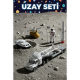 Tuengi Store 8 Parça Uzay Macerası Oyuncak Seti Diecast Metal Araçlar Astronot ve Aksesuarlı Uzay Seti - Çok Renkli