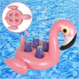 Tuengi Store Dev Boy Flamingo Figürlü 4'lü Şişme Bardak Tutucu 55 cm Pembe Renkli Eğlenceli Havuz Malzemesi - Çocuk
