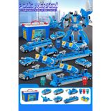 TUENGİ STORE Manyetik Birleştirme Montaj Oyuncağı Polis Merkezi Çok Fonksiyonlu Sök Tak Transformers Savaş Seti