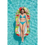 TUENGİ STORE Meyve Desenli Fileli Deniz Yatağı - Havuz Hamağı - 155x83 cm Şişme Deniz Yatağı