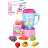 Tuengi Store Pilli Işıklı Sesli Dönen Hareketli Gerçekçi Oyuncak Mutfak Seti Meyve Sıkacağı Blender - Çok Renkli