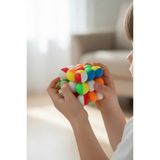 Tuengi Store Stickerless Speed Ball Bubble Cube Profesyonel 3x3 Zeka Küpü Rubik Küp - Çok Renkli