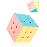Tuengi Store Stickerless Speed Cube Pastel Renkli Ayarlanabilir Profesyonel 3x3 Zeka Küpü Rubik Küp - Çok Renkli