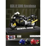 Tuengi Store Suzuki Hayabusa GSX1300 Model Motor Standlı Ince Detay Dekorasyon ve Oyuncak Motosiklet - Çok Renkli