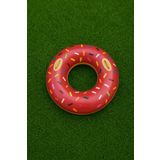 TUENGİ STORE Tutmalı Büyük Boy Pembe Donut Desenli Şişme Simit Çocuk Deniz Havuz Yüzme Simidi 100 cm