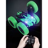 Tuengi Store Uzaktan Kumandalı Şarjlı LED Işıklı Müzikli 360 Derece Dönen Stunt Car Gösteri Arabası Akrobat Araba - Yeşil