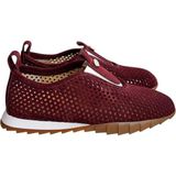 Tufan Shoes Bordo Deri Süet Delikli Comfort Taban Spor Ayakkabı