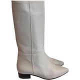 Tufan Shoes Ten Deri Kısa Boy Çizme - Gri