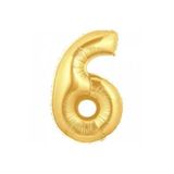 TÜFEKÇİOĞLU Gold Rakam 6 Folyo Balon 40 Inç 100 Cm