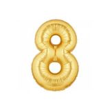 TÜFEKÇİOĞLU Gold Rakam 8 Folyo Balon 40 Inç 100 Cm