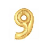 TÜFEKÇİOĞLU Gold Rakam 9 Folyo Balon 40 Inç 100 Cm
