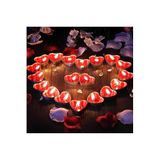 TÜFEKÇİOĞLU Kırmızı Renk Kalp Şeklinde Tealight Mum 50 Li