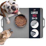 Tuff Pupper 71 x 50 cm büyüklüğünde, su geçirmez evcil hayvanlar için yem matı, yükseltilmiş kenarlar dökülmeyi önler, kolay temizlenir, bulaşık makinesinde yıkanabilir, yemi ve suyu zeminden uzak