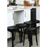 Tuffex 6 Adet Exclusive Kalite Ultra Dayanıklı Modern Tasarım Kırılmaz Tabure - Latte - Siyah