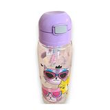 Tuffex Lüks Pipetli Matara 500Ml Mono Tp726 Lila Kedi Desenli