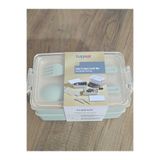 Tuffex Luno Kaliteli 600ML Lunch Box Yeni Koleksiyon 2 Katlı Yemek Kutusu çatal kaşık dahil Sefer Tası