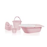 Tuffex Pembe 5'li Banyo Tuvalet Seti