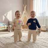 Tuffy Çocuk Krem Pantolon Lastikli Bel Rahat Kesim Günlük Çocuk Pantolonu - 9 - 12 Ay